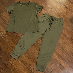 Olive Green Loungewear Set